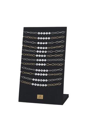 Necklace Display Set Happy Quote Multi Stainless Steel h5 